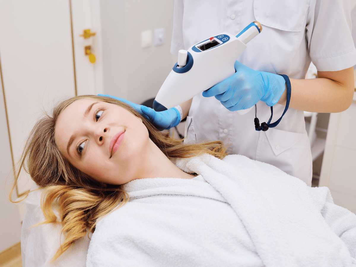 laser treatment on the face